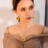 HAIAISO Sunflower Dangle Drop Earrings Sunflower Necklace for Women Handmade Sunflower Jewelry Set Gift...