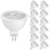 Mlambert 12 Pack MR16 LED Bulbs 50W Halogen Equivalent,2700K Warm White,5W GU5.3 MR16 12V Spotlight Bulb,Non-Dimmable,45° Beam Angle for Landscape...
