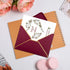 50 PCS Invitation Envelopes A7 Size, Burgundy Envelopes 5 x 7 Inch V-Flap Mailing Card Envelopes Quick Seal Envelopes with Gold Border for 5x7 Car...