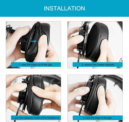GVOEARS Replacement Ear Pads for Sony MDR 7506, Mesh Material Earpad Cushions for Sony MDR V6 / MDR V7 / MDR-CD900ST Headphones with Noise Isolati...