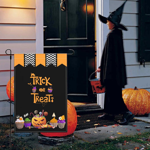Halloween Garden Flag 12 x 18 Inch, Jack-o'-lantern Halloween Decoration Flags Double Sided Small Yard Flag for Outdoor Indoor Decor...