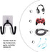 YYST Self –Adhesive Game Controller Wall Mount Storage Organizer Hanger Compatible with PS/Xbox/Series X Controller, Pro Controller Game Controlle...