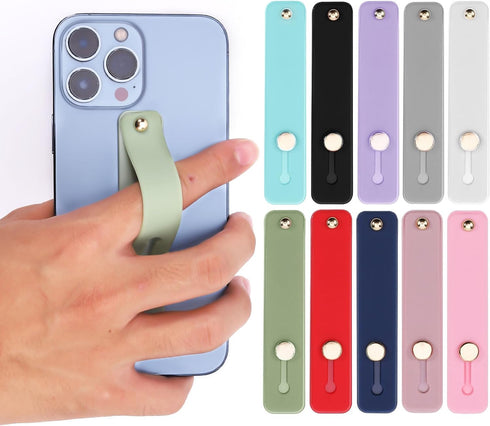10 Pack Phone Loop Finger Holders Cell Phone Strap Silicone Phone Grip Holder Universal Finger Kickstand for Most Smartphones(Multicolor)......