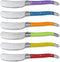 Butter Knife Set - European-Style Spreader Knife with Stainless Steel Blade - Easy Grip Colored ABS Handles - 6-Piece Set...
