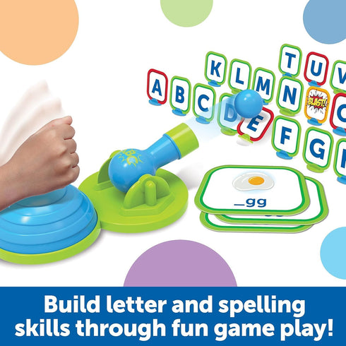 Learning Resources Alphablasters! Letter & Spelling Game - 85 Pieces, Ages 4+ Toddler Preschool Learning, Educational Indoor Games, Preschool Alph...