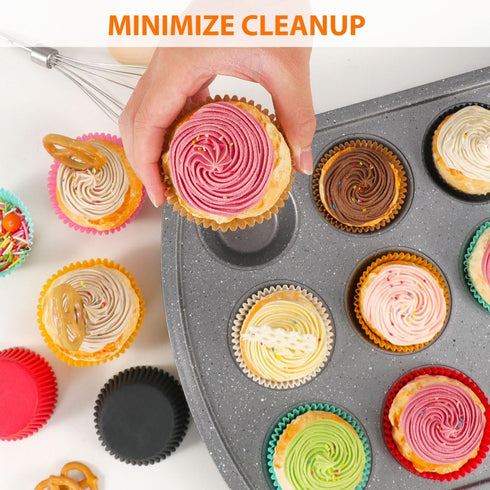 Standard Natural Cupcake Liners for Baking 200 Counts - Caperci Greaseproof Muffin Baking Cups for Wedding Birthday Party Baby Shower Festivals (N...