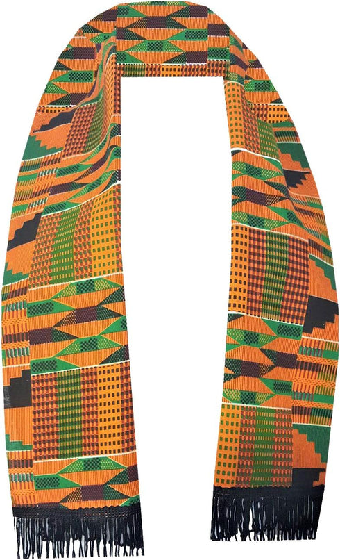 Decora Apparel African Clothes for Men Cotton Scarf, Graduation Stole, African Head Scarf Kente Fabric...