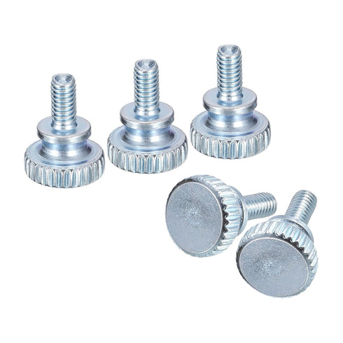 uxcell M4x10mm Knurled Thumb Screws,20pcs Carbon Steel Zinc Plated Flat Knurled Head Fully Threaded Thumb Screws Bolts Fastener...