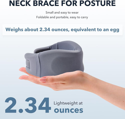 Soft Neck Brace Cervical Collar for Neck Posture Relief Pain & Pressure in Spine for Women & Men, Snoring Sleeping Neck Brace, Neck Support Foam W...