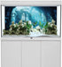 AWERT 30x18 inches Polyester Undersea Aquarium Background Ruins Aquarium Background Undersea Aquatic Plants Fish Tank Background...