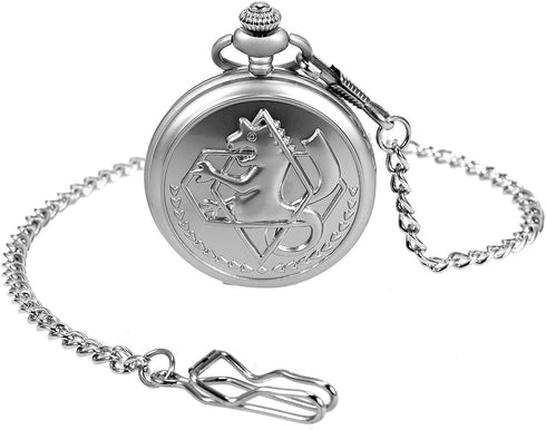 SIBOSUN Pocket Watch Chain Quartz Movement Arabic Numerals Half Hunter...