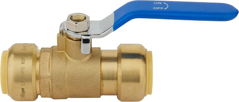 (Pack of 2) EFIELD 1/2 Inch Push-Fit Full Port Ball Valve for Hot and Cold Water with a Disconnect Clip,Brass UPC Certified...