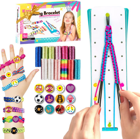 KIRADISE Charm Bracelet Making Kit Best Girls Gift Girls DIY My Friendship Loom String Bracelets Making Kit Bracelet Maker Bracelets Kits Jewelry ...