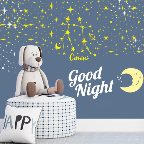 16 Star Stencils for Wall Painting Moon Twinkle Stars Stencil for Card Making Paint Reusable Star Zodiac Constellation Stencils for Walls Wood Bur...