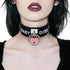 paloli Black Heart Padlock O-ring Choker Necklace for Women, Punk Gothic Letter Leather Collar Pink padlock Jewelries...