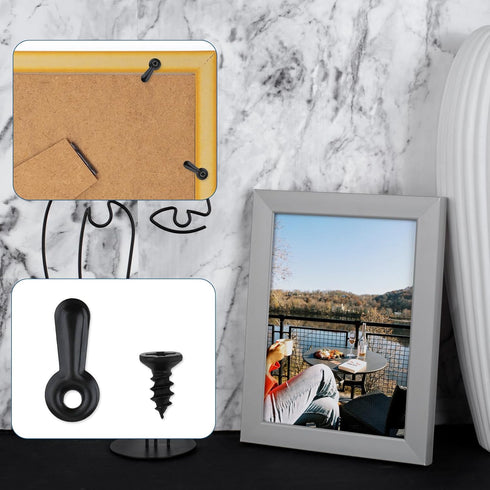 Pcs Frame Picture Turn Button Fasteners Set, Picture Frame Hardware Backing Clips Black Hardware Backing Clips wif Screws for Hanging Drawing Pict...