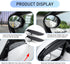 2 PCS Car Side Rearview Mirror Rain Eyebrow Blind Spot Mirror, Carbon Fiber Two-in-one Rain Reflective Protector, 360 Drgree Adjustable Reversingr...