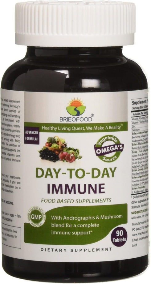 Brieofood Food Based Immune 90 Tablets - Natural Immune system booster...