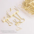 18 Pcs Gold Wire Binder Clips and 20 Pcs Cute Paper Clips Set Assorted Sizes, 2 Big 6 Medium 10 Small Smooth Steel Hollow Office Clamp Clips...