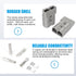 10Pcs 50 Amp 600V Connector Kit, Grey for Outdoor RV Power, Batteries, 4x4 Off-Road Winch...