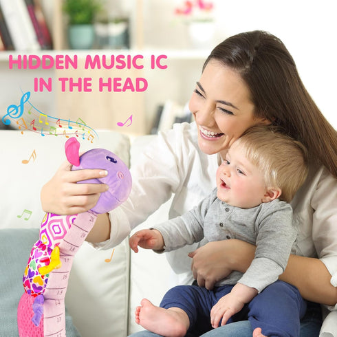 Baby Toy 0-12 Months,Baby Infant Musical Stuffed Animal Soft Toy with Multi-Sensory Crinkle, Rattle & Textures,Baby Girl Toy Birthday Gift,Caterpi...