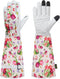 Gardening Gloves for Women, Rose Gloves Gardening Thorn Proof, Long Garden Gloves for Women, Breathable Cowhide Leather Gauntlet (Large, White)...