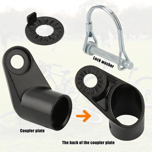 Bike Trailer Hitch Connector, Upgraded Bike Trailer Hitch Coupler Attachments Universal Bike Trailer Hitch Coupler for Instep & Schwinn Bike Trail...
