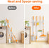 Batur Broom Holder Wall Mount, 4 Pack New Version Broom Holder, Super Anti-Slip Mop and Broom Holder Wall Mount, Adhesive Broom Hanger Mop Organiz...