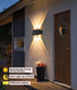 Solar Outdoor Lights Up and Down Wall Lights Dusk to Dawn Outside Solar Lights for House Decorative Waterproof Solar Wall Lights for Patio Yard Fe...