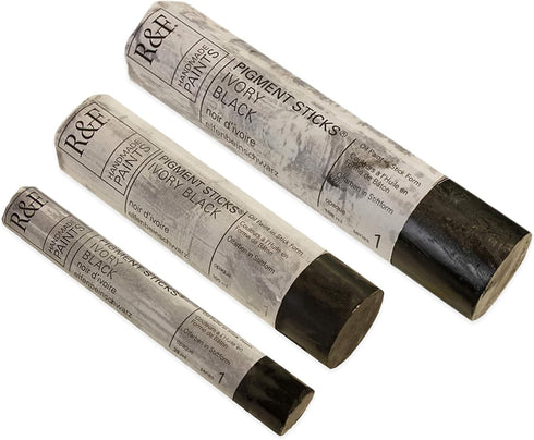 R&F Handmade Paints - Professional Oil Pigment Stick, Ivory Black, 38 ml...