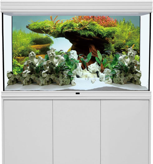 AWERT 48x24 inches Wood Fish Tank Background Seaweed Aquarium Background River Bed & Lake Aquarium Background Vinyl Background...