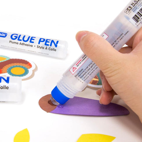 BAZIC White Glue 4oz., Clear Glue 1.7oz., Glue Stick 0.7oz., Washable Liquid Glue Pen, Multi-Purpose, for School Home Office (3/Pack), 1-Pack...