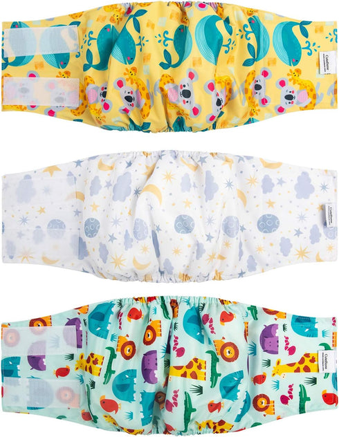 CuteBone Dog Diapers Male Medium for Puppy Potty Training, Comfortable&Leakproof, 3 Pack, DM09M...