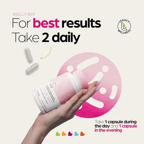 BELLY BFF Probiotic Supplement - 40 Billion CFU Daily Gut Health Complex Support - Astragalus & Lactobacillus Acidophilus Digestive Health Probiot...