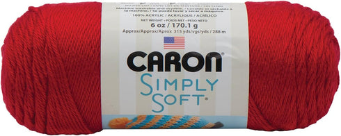 Caron Simply Soft Harvest Red Yarn - 3 Pack of 170g/6oz - Acrylic - 4 Medium (Worsted) - 315 Yards - Knitting, Crocheting & Crafts......