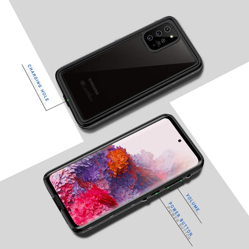 Lanhiem Samsung Galaxy S20+ Plus Case, IP68 Waterproof Dustproof Shockproof Case with Built-in Screen Protector, Heavy Duty Full Body Protective C...