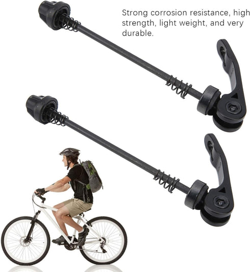 2 Pairs Quick Release Skewers, Aluminum Alloy Mountain Bike Axle Wheel Hub Fit Front and Rear Clip Bolt Lever Axle Bicycle Front Axle Hollow Hub A...