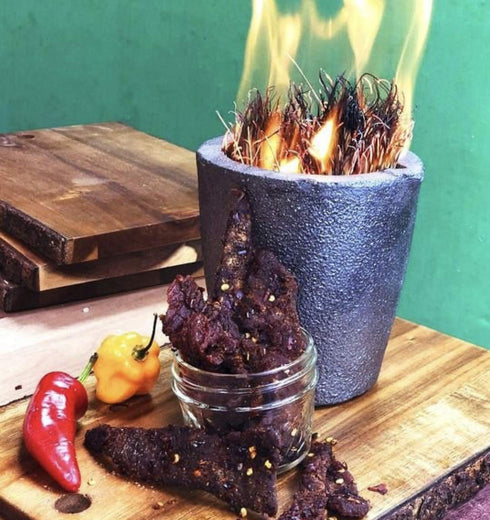 INFERNO X and Creeping Reaper Jerky - Jurassic Jerky Carnivore Candy Peppered Beef Jerky HOTTEST PEPPERS in the WORLD!! Sweet with Heat! High prot...