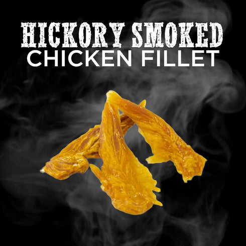 Premium Hickory Smoked Chicken Jerky Dog Treats - Dehydrated Chicken Breast Fillet Treats for Dogs - No Additives 100% Natural Protein, Chicken Je...