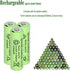 16 Packs Solar Lights Batteries AA1000mah 1.2V Ni-MH Rechargeable Double A Battery for Outdoor Solar Lights, String Lights, Pathway Lights...