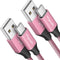 etguuds Pink USB C Cable 3.3ft Fast Charging, 2-Pack Type C Cable Braided USB to USB C Cable Compatible with Samsung Galaxy S23 S22 S21 S20 S10 S1...