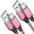 etguuds Pink USB C Cable 3.3ft Fast Charging, 2-Pack Type C Cable Braided USB to USB C Cable Compatible with Samsung Galaxy S23 S22 S21 S20 S10 S1...