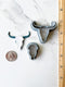 Polymer Clay Cookie Cutters – The Clayful Co Bessie Cow Skull Pack Set of 2 – Plastic Cutter for Jewelry and Earring shapes...
