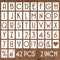 2 Inch Letter Stencils and Numbers, 42 Pcs Alphabet Drawing Stencils, Reusable Plastic Craft Templates for Painting on Wood, Wall, Fabric, Rock, S...