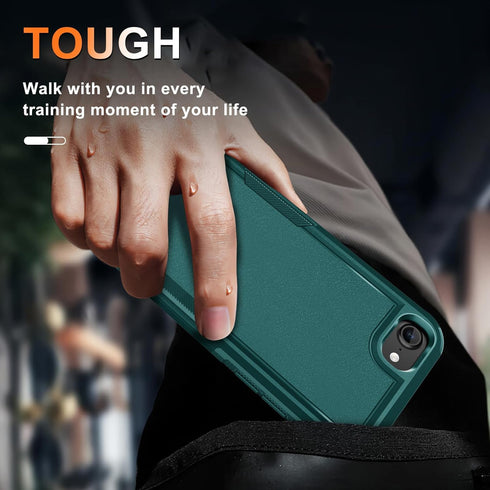 RMOCR for iPhone 8/7/SE 2022 2020 Case with Screen Protector,Military Grade Heavy Duty Shockproof Phone Cover with Wrist Lanyard Strap for iPhone ...