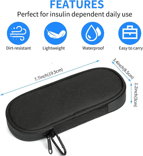 Insulin Pen Cooler Travel Case with 2 Reusable TSA Approved Ice Packs, Diabetic Medication Insulated Cooler Bag for Insulin Pens and Other Diabeti...
