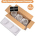 ComSaf Airtight Glass Canister Set of 3 with Lids 34oz Food Storage Jar Square - Storage Container with Clear Preserving Seal Wire Clip Fastening ...