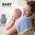 Synrroe Muslin Burp Cloths Large 20 by 10 Inches 100% Cotton 6 Layers Extra Absorbent and Soft 4 Pack Blue...