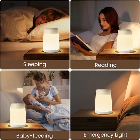 Night Light for Kids, Rechargeable Touch Sensor Night Light for Breastfeeding,Dimmable LED Lamp with Memory Function, Portable Design, Night Light...