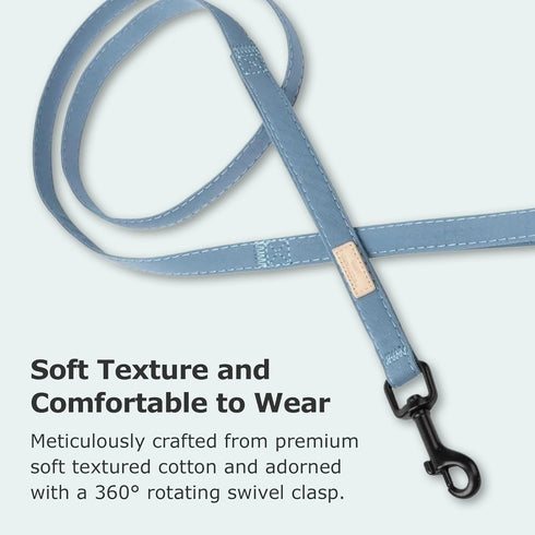 FuzzYard Life Dog Lead | Size L | Stylish Premium Cotton Design in French Blue Perfect for Everyday Walking and Training...